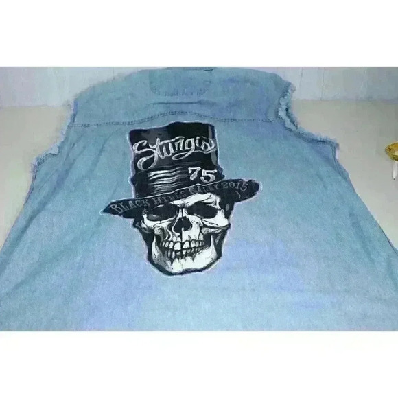 Bikers Edge Sturgis Ride 2015 Graphic Relaxed Fit Casual Retro Boho Shirt Size L - Picture 13 of 14